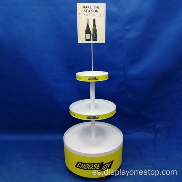 Pantalla de vinos de vinos de 3 niveles / exhibición de vino